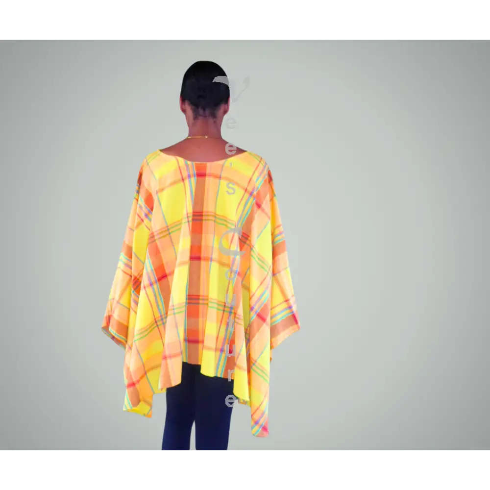 Madras Poncho Blouse